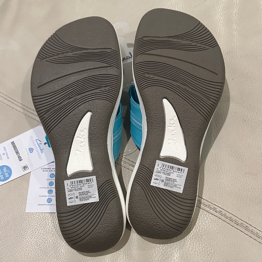 Clarks Blue and Green Women's Sandals - Picture 5 of 5